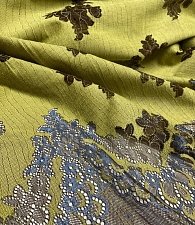 Кружево СКИДКА купон зелен\синий